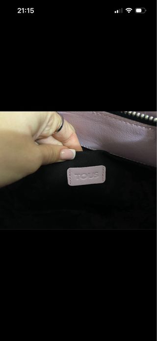 Bolso Piel Tous Morado y Negro