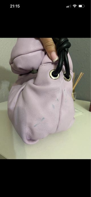 Bolso Piel Tous Morado y Negro