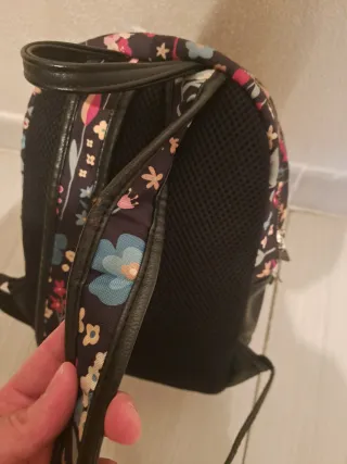 Zaino floreale nero multicolor