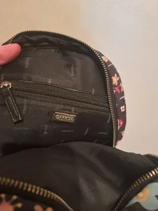 Zaino floreale nero multicolor