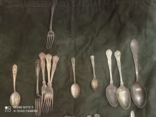 Cubiertos de plata bañada