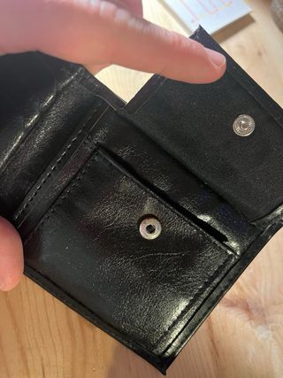 Cartera Maraton Negra Cuero Genuino