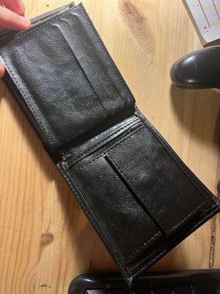 Cartera Maraton Negra Cuero Genuino