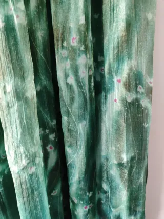 Vestido largo de gasa verde