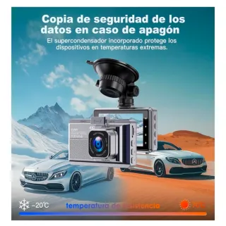 Dash Cam Coche 4K Delantero y Trasero
