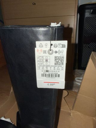 Botas altas Zara punta cuadrada tacón