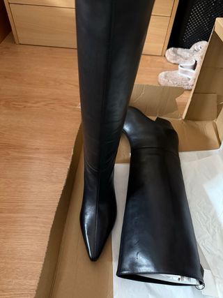 Botas altas Zara punta cuadrada tacón