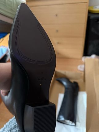 Botas altas Zara punta cuadrada tacón