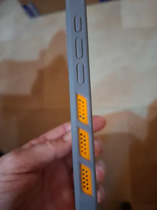 Funda iPhone 16 pro  MagSafe Transparente Naranja