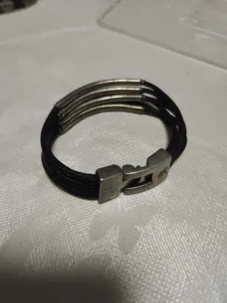 Pulsera Diesel Roja y Plateada