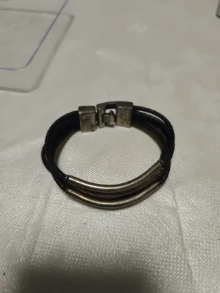 Pulsera Diesel Roja y Plateada