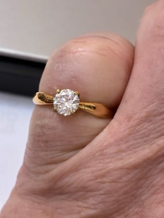 Anillo Oro 18k Diamante 0.71ct VS2/F