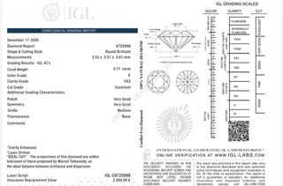 Anillo Oro 18k Diamante 0.71ct VS2/F