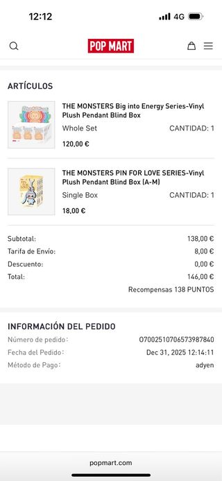 Pop Mart original Labubu Big Into Energy nuevo