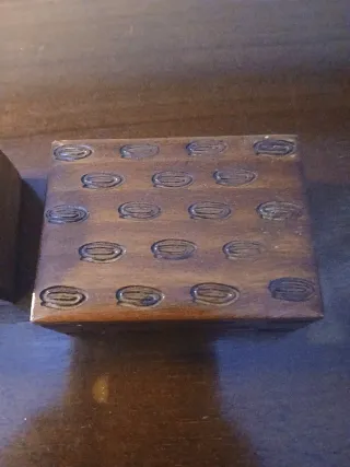 Set 3 scatoline decorative in legno vintage