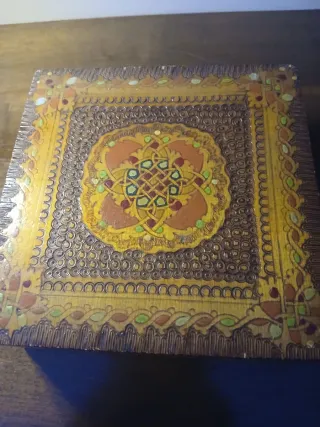 Set 3 scatoline decorative in legno vintage