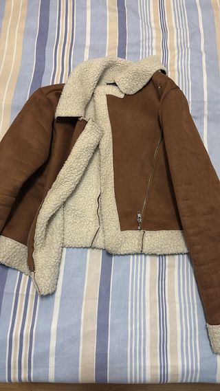 Chaqueta aviador marrón con borreguito