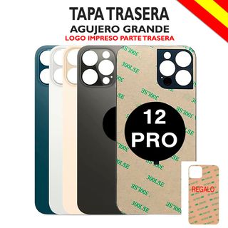 Tapa Trasera iPhone 12 PRO Cristal + Adhesivo