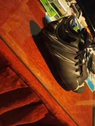 Botas de fútbol Puma niño negras