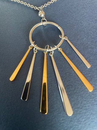 Collana Anthology Gioielli pendente frange oro e a