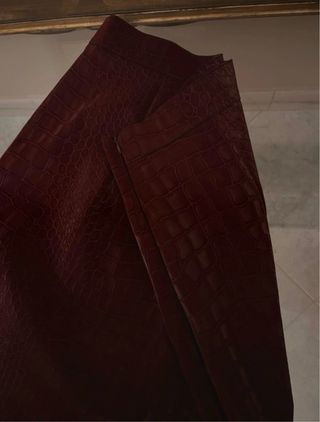 Gonna in pelle effetto coccodrillo