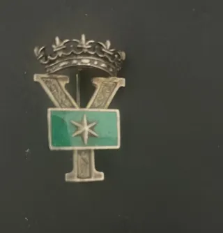 Insignia Militar Española Corona Estrella de plata