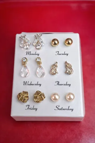 Set Pendientes Diarios 7 Pares