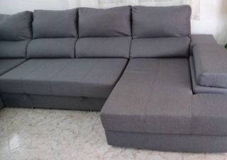 Sofá Cama Gris Tela