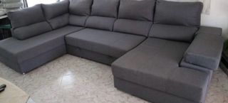 Sofá Cama Gris Tela
