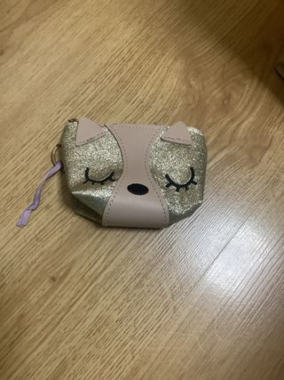 Cartera monedero perro glitter