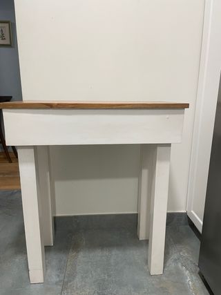 Mesa escritorio madera blanca y marrón