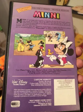 VHS Disney Cartoons Classici Minni