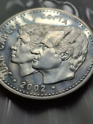 Moneda 12 Euros Plata Ley 2004 Juan Carlos Sofía