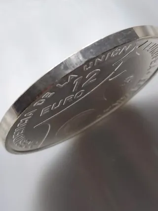 Moneda 12 Euros Plata Ley 2004 Juan Carlos Sofía