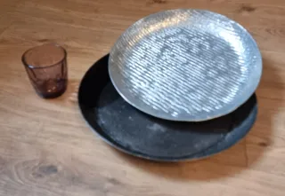 Bandejas Decorativas Metal y Madera