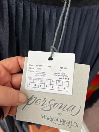 Falda plisada gris Marina Rinaldi