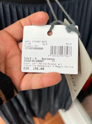 Falda plisada gris Marina Rinaldi