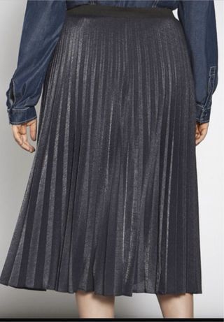 Falda plisada gris Marina Rinaldi