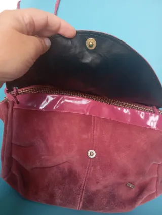 Bolso Vintage Morado Ante