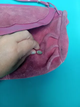 Bolso Vintage Morado Ante