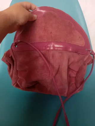 Bolso Vintage Morado Ante