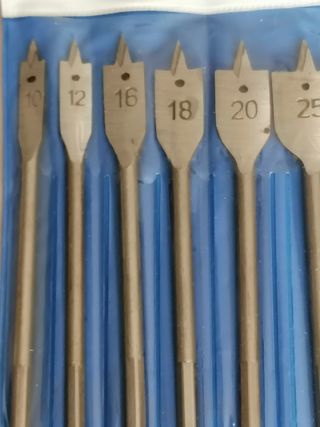 Brocas Planas Madera 6 Piezas