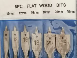 Brocas Planas Madera 6 Piezas