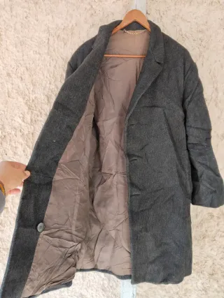 Abrigo largo de lana para hombre