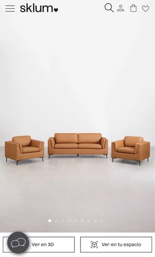 Conjunto sofá sklum 2 plazas + 2 sillones