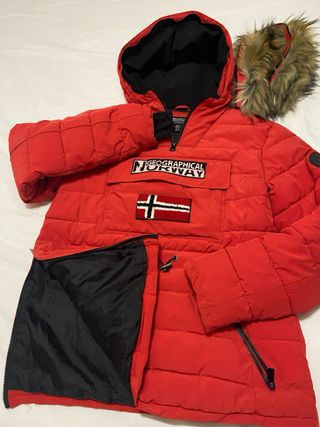 Anorak Geographical Norway Rojo