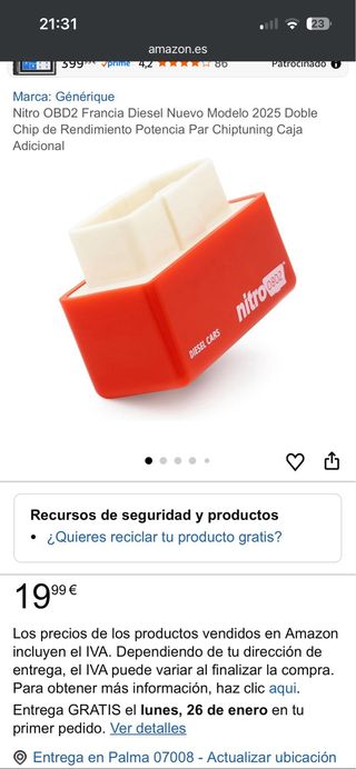 Nitro OBD2 Chip Potencia Diesel