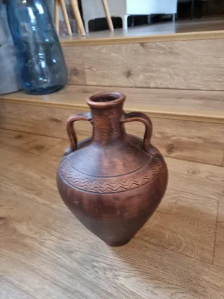 Jarrón Decorativo Sol Terracota y Cristal