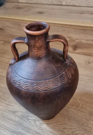 Jarrón Decorativo Sol Terracota y Cristal