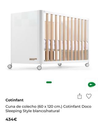 Cuna colecho Cotinfant Doco 60x120cm